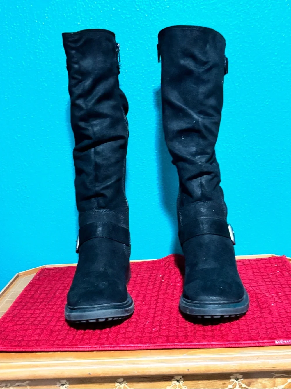 Sonoma Black Over-the-Knee Buckle Boots